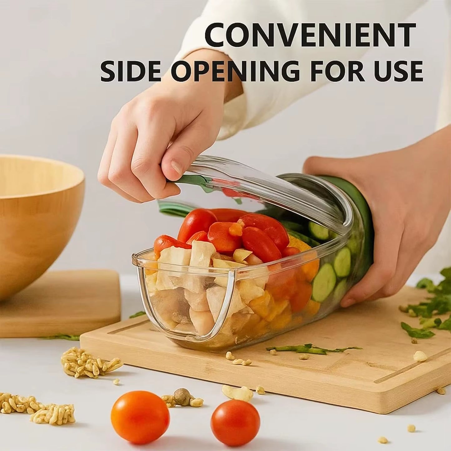 The Original Salad Pod, a Portable Salad Container with a Side-Opening Lid, Is Perfect for Home Use, Outdoor Activities Supplies