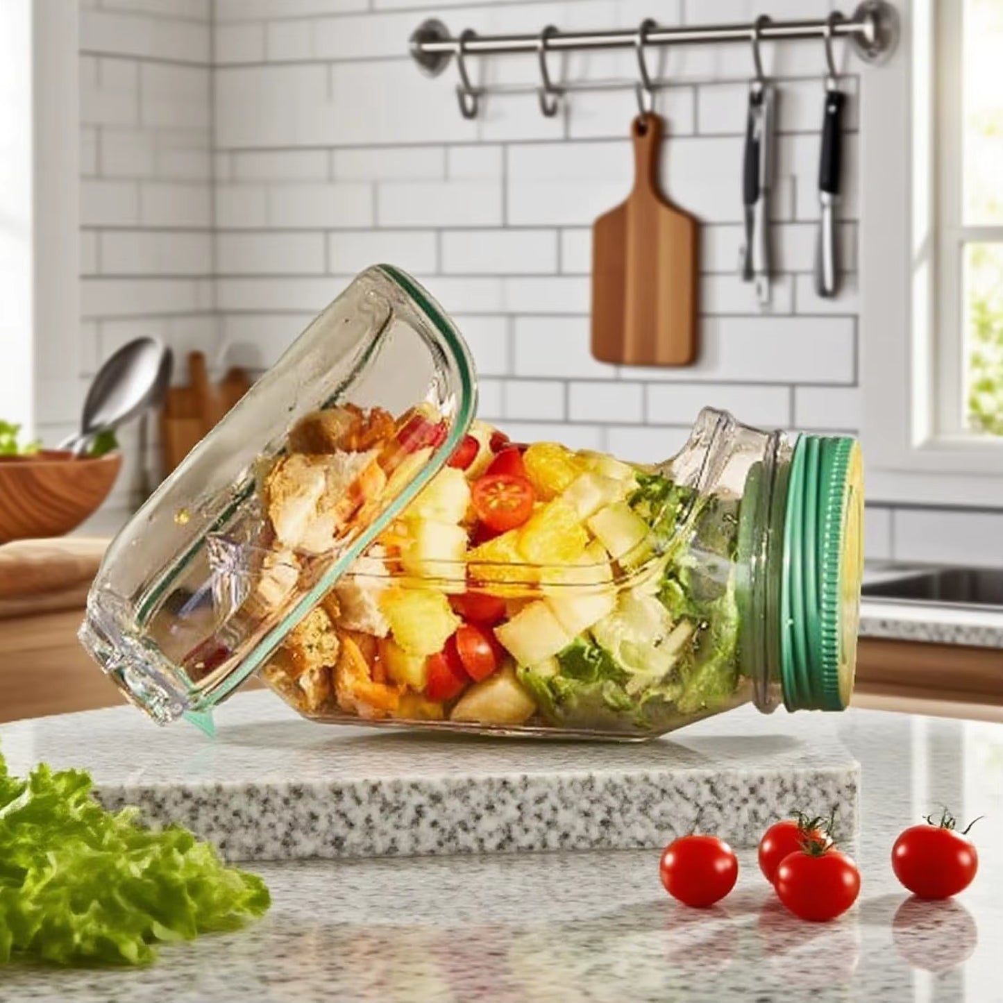 The Original Salad Pod, a Portable Salad Container with a Side-Opening Lid, Is Perfect for Home Use, Outdoor Activities Supplies